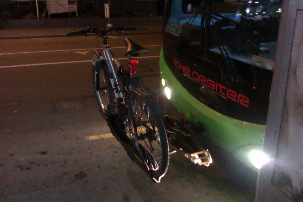 Bike on bus rack