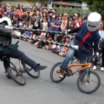 Flashback Friday: Bicycle Jousting a Hit at the Santa Parade