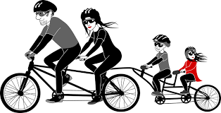family-on-bikes-tag-along-illustration