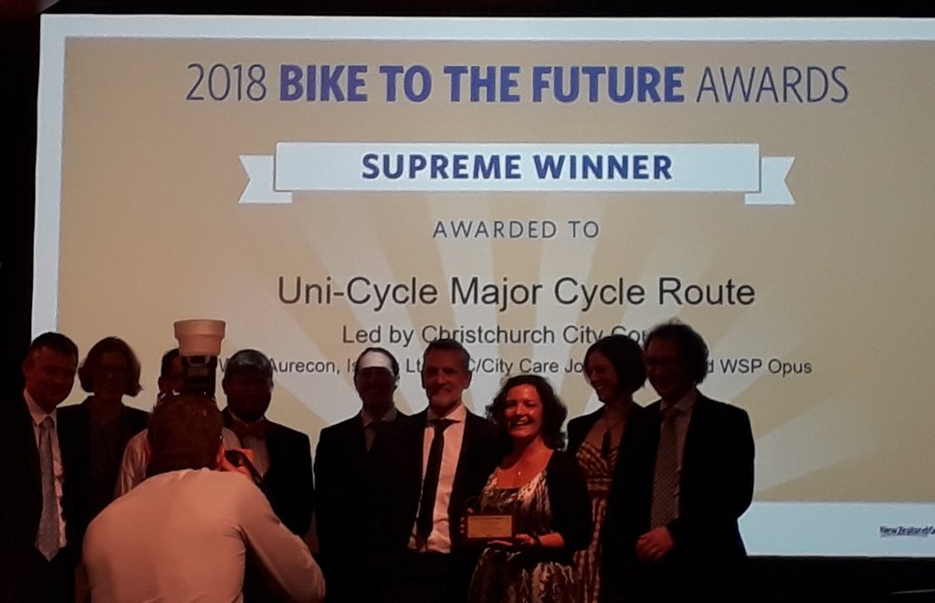 Christchurch wins big at 2018 Bike to the Future awards
