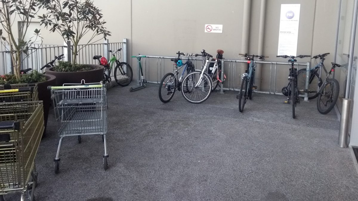 Guest Photo of the Day: Theory and Practice of Wheel-Bender Cycle Parking