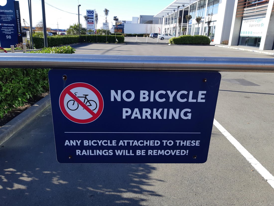 Guest post: “No bike parking” signs that don’t provide an alternative
