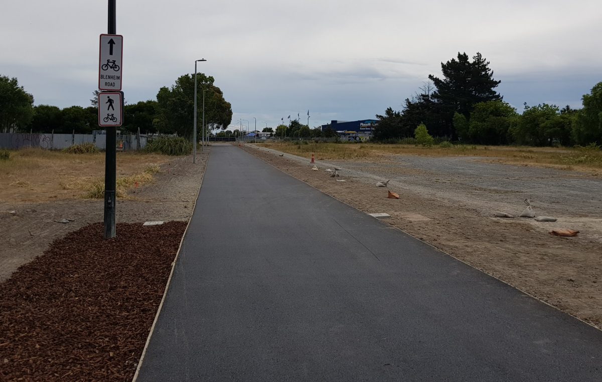 Photo of the Day: Old Blenheim Rd cycle path work